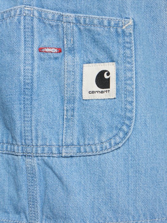 Carhartt WIP: Bib straight overalls - Blue Stonebleac - women_3 | Luisa Via Roma
