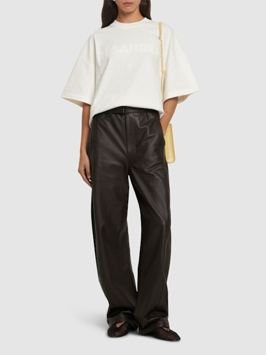 Jil Sander: Jil Sander logo t-shirt - women_1 | Luisa Via Roma