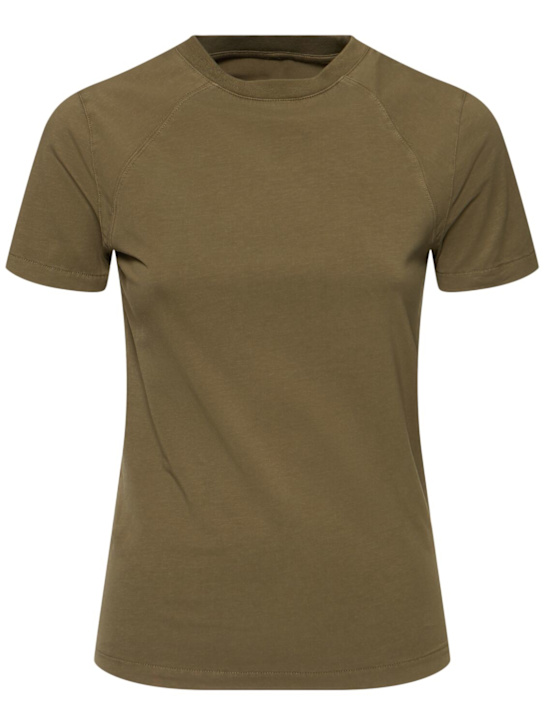 Entire Studios: Mini stretch cotton t-shirt - Green - women_0 | Luisa Via Roma