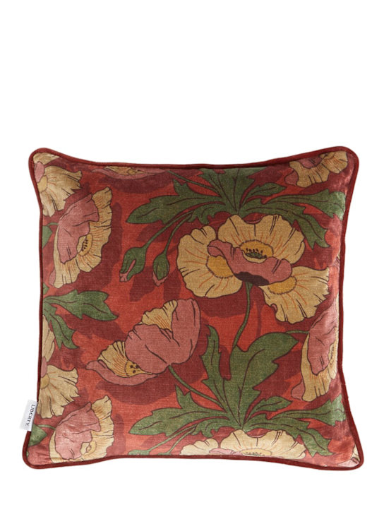Liberty: Cuscino Butterfield in velluto - Rosso - ecraft_0 | Luisa Via Roma