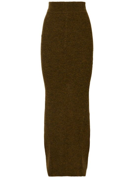 Rick Owens: Jupe en maille feutrée Pillar - women_0 | Luisa Via Roma