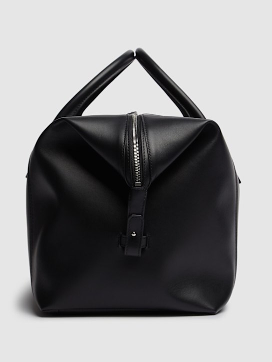 Dsquared2: Logo leather duffle bag - Black - men_5 | Luisa Via Roma