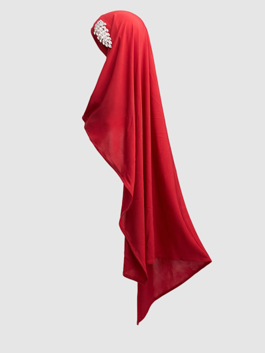 Magda Butrym: Cupro blend scarf w/ brooch - women_0 | Luisa Via Roma