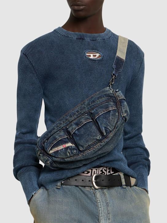 Diesel: Re-Edition Travel 3000 denim bag - men_1 | Luisa Via Roma