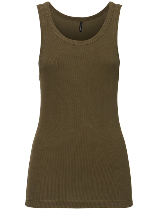 Entire Studios: Ribbed organic cotton tank top - women_0 | Luisa Via Roma