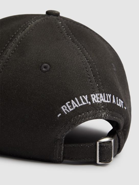 Dsquared2: Cotton logo hat - Black - men_3 | Luisa Via Roma