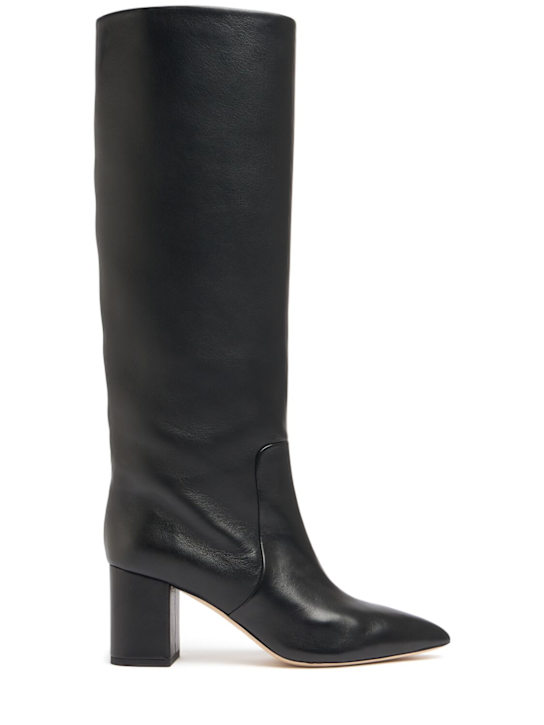 Paris Texas: 70mm Anja leather boots - Black - women_0 | Luisa Via Roma