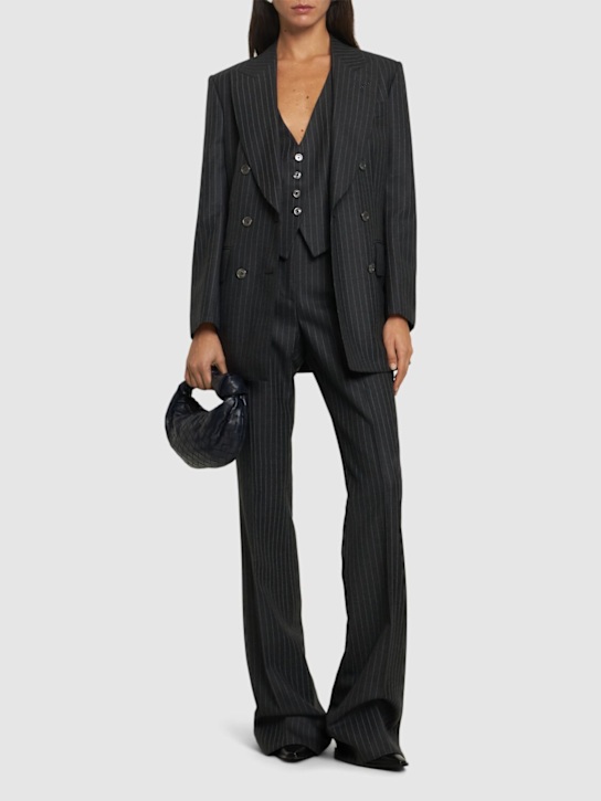 Tom Ford: Pinstriped wool flannel blazer - women_1 | Luisa Via Roma