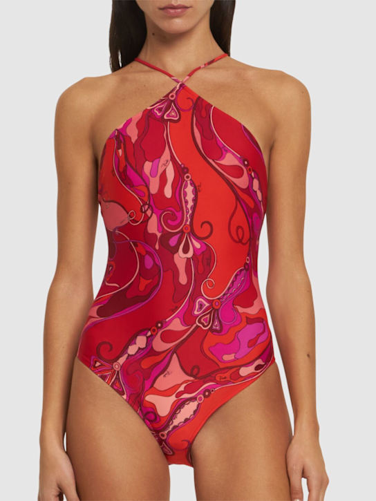 Pucci: Printed lycra one piece swimsuit - women_1 | Luisa Via Roma