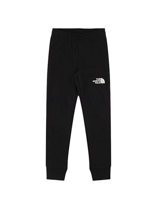 The North Face: Logo print cotton sweatpants - kids-girls_0 | Luisa Via Roma
