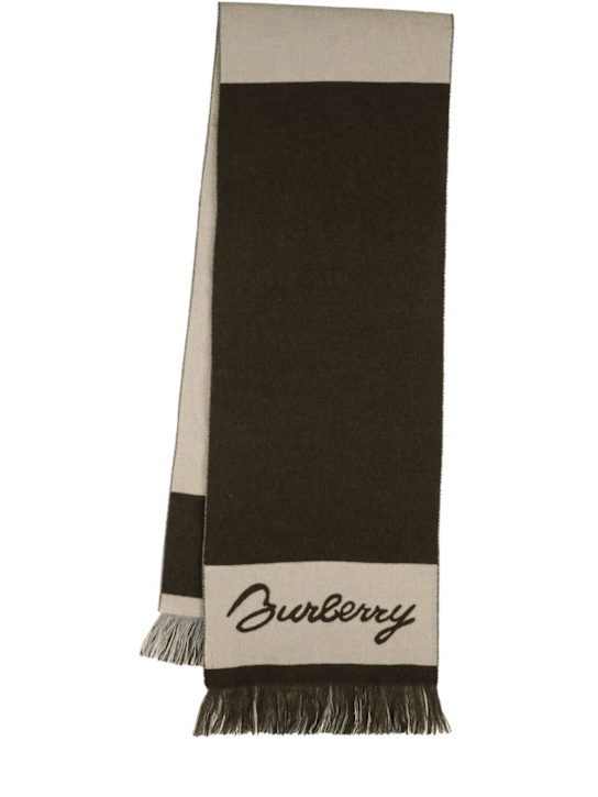 Burberry: Sciarpa Blot Strip Knight Fb in cashmere - women_0 | Luisa Via Roma