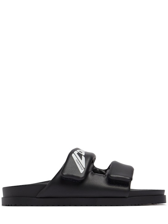 Dsquared2: Icon logo sandals - Black - men_0 | Luisa Via Roma
