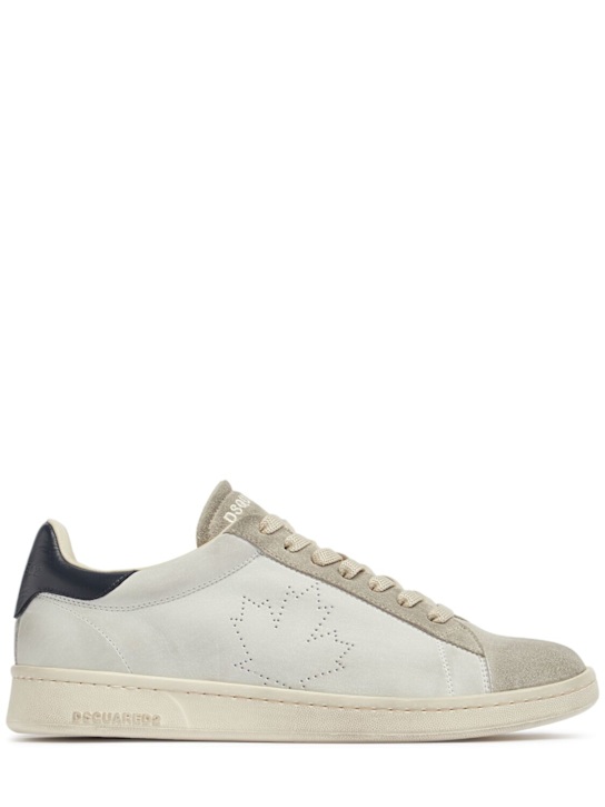Dsquared2: Dsq2 logo low sneakers - men_0 | Luisa Via Roma