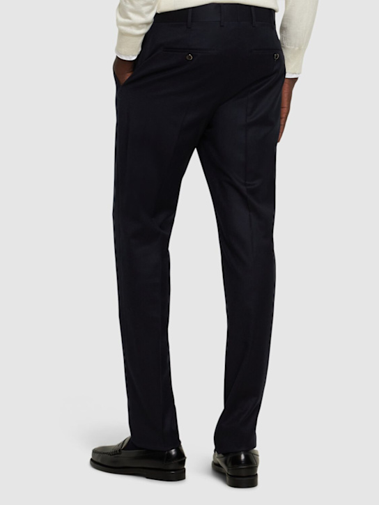 PT Torino: Light wool flannel pants - Navy - men_2 | Luisa Via Roma