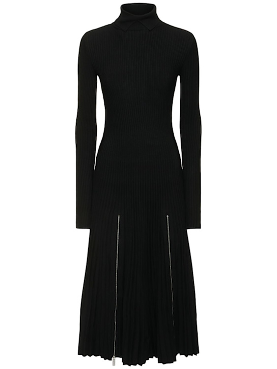 Burberry: Vestito midi collo alto in maglia - women_0 | Luisa Via Roma