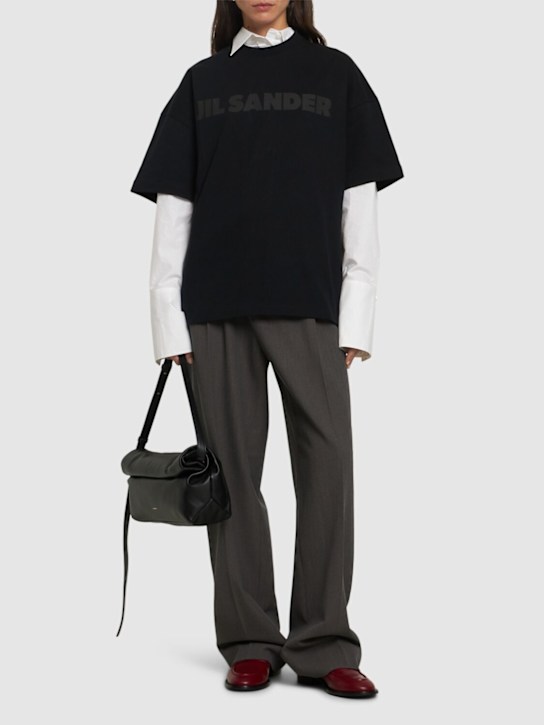 Jil Sander: Jil Sander logo t-shirt - women_1 | Luisa Via Roma