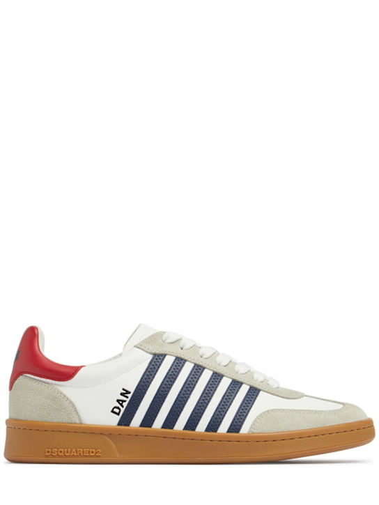 Dsquared2: Low leather sneakers - men_0 | Luisa Via Roma