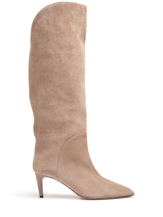 Paris Texas: 60mm Gaia suede boots - women_0 | Luisa Via Roma