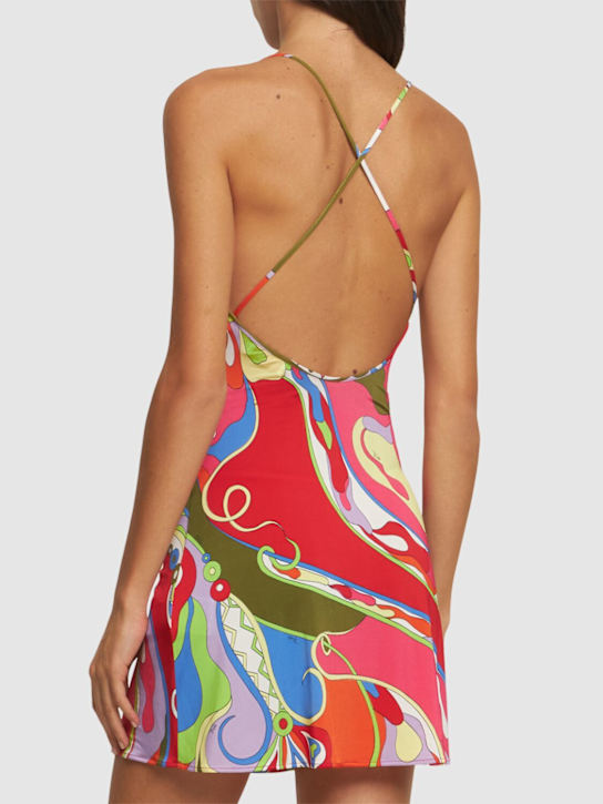 Pucci: 印花绸缎短款连衣裙 - women_2 | Luisa Via Roma