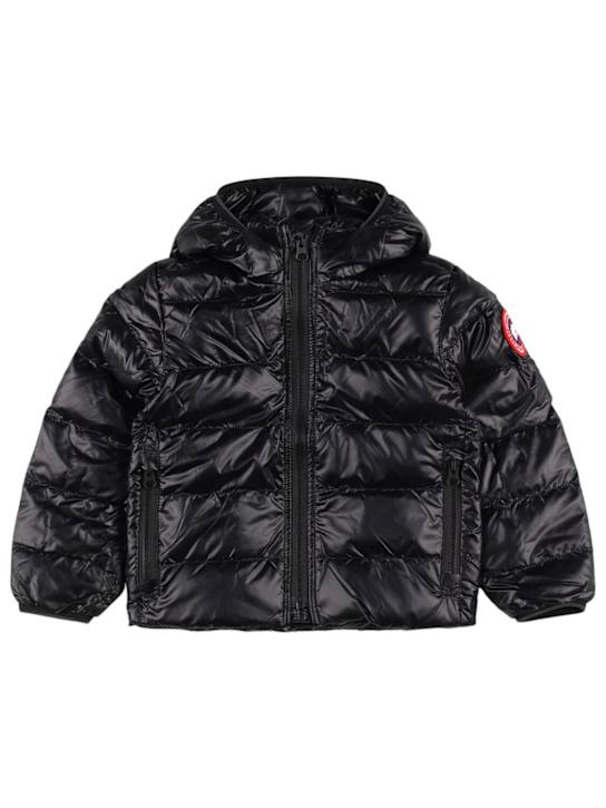 Canada Goose: ナイロンフーデッドダウンジャケット - kids-girls_0 | Luisa Via Roma