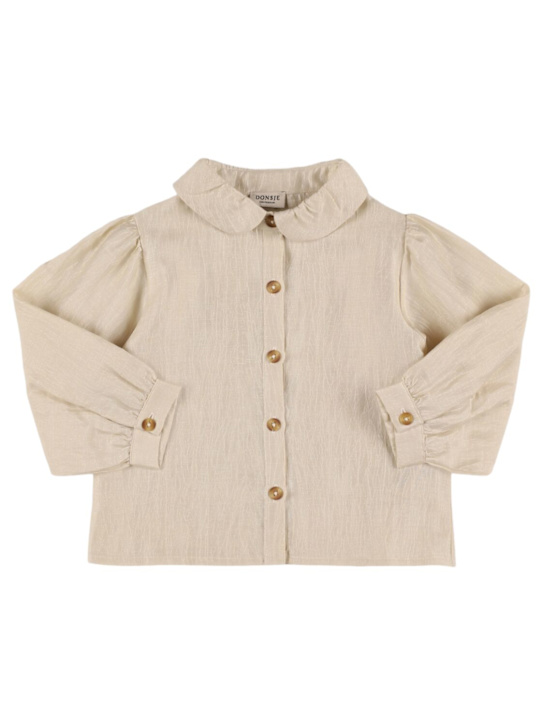 Donsje: Hemp ポプリンシャツ - kids-girls_0 | Luisa Via Roma
