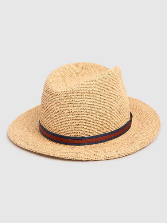 Borsalino: Argentina中等帽檐草编巴拿马帽 - Reale/Arancio - men_2 | Luisa Via Roma