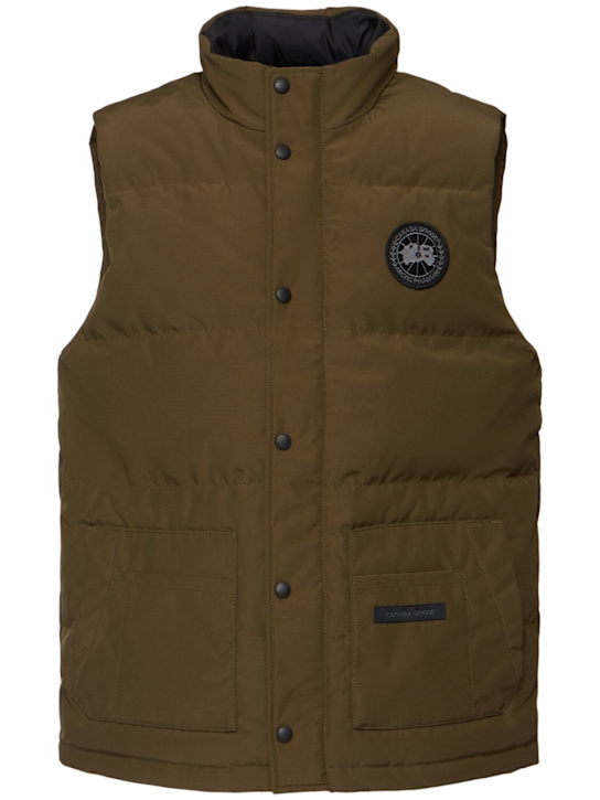 Canada Goose: Freestyle Crew cotton blend down vest - men_0 | Luisa Via Roma