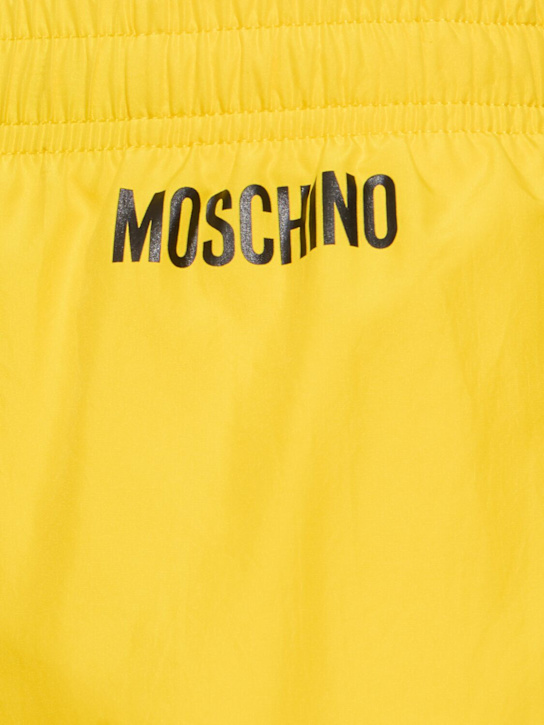 Moschino: Iconic Archive swim shorts - Yellow - men_3 | Luisa Via Roma