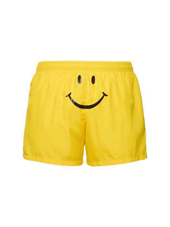 Moschino: Iconic Archive swim shorts - Yellow - men_4 | Luisa Via Roma