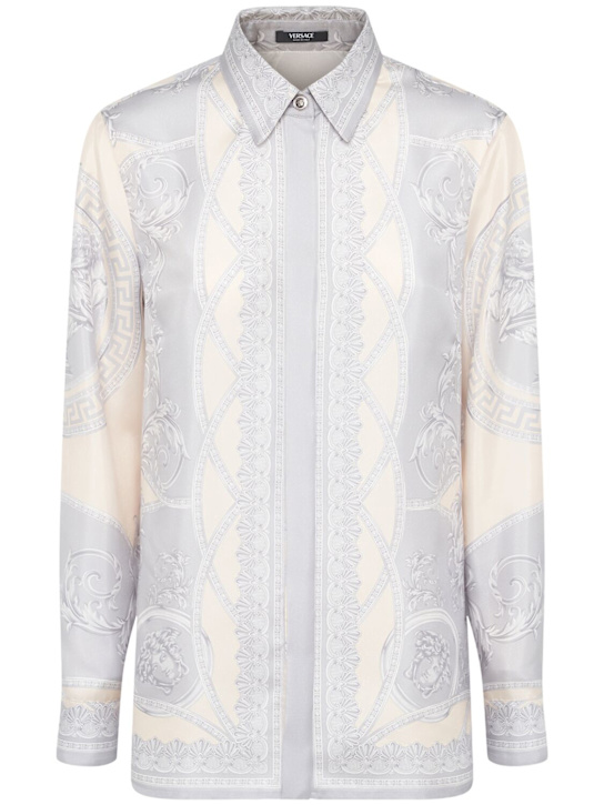 Foulard print silk twill shirt - Thumbnail 1