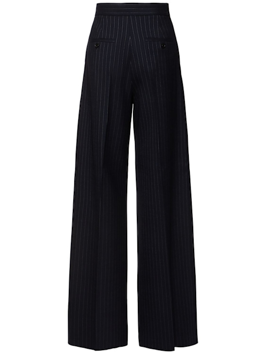 Max Mara: Bacca pinstripe wool pants - women_0 | Luisa Via Roma