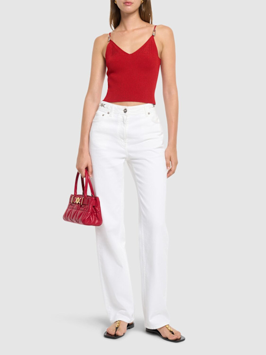 Versace: Stretch viscose knit top - women_1 | Luisa Via Roma