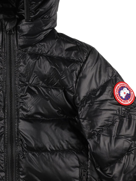 Canada Goose: リサイクルナイロンフーデッドダウンジャケット - kids-boys_1 | Luisa Via Roma