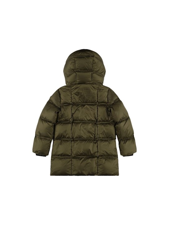 Ai Riders: Water repellent nylon down jacket - Military Green - kids-boys_2 | Luisa Via Roma