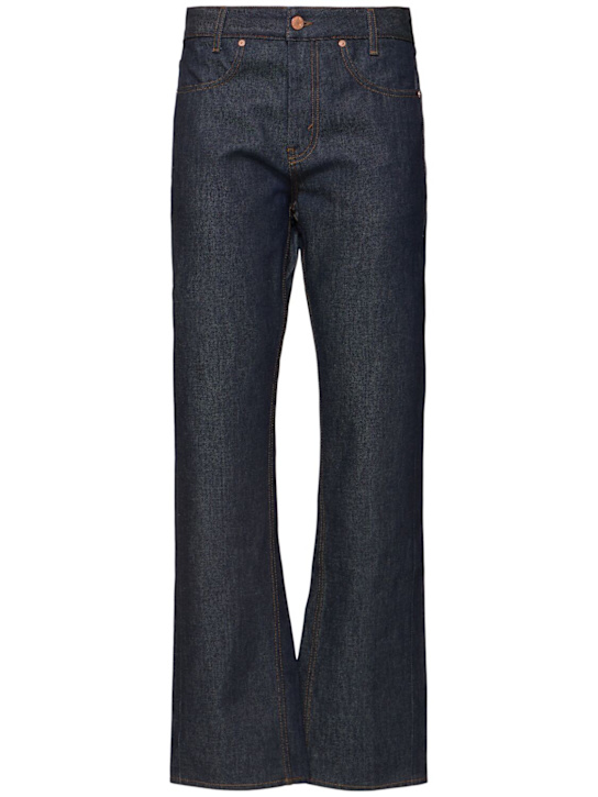 Bite Studios: Curved mid rise boyfriend jeans - Dark Blue - women_0 | Luisa Via Roma