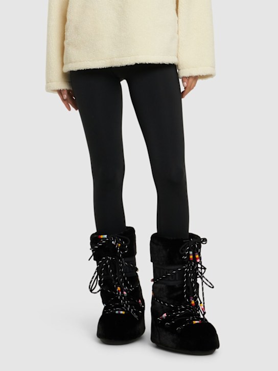 Moon Boot: Icon synthetic moon boots w/ beads - Black - women_1 | Luisa Via Roma