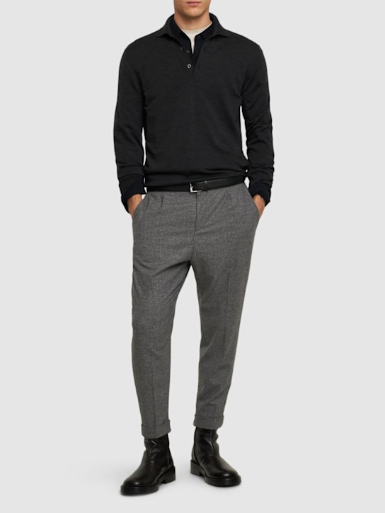 Boss: Prian wool blend pants - men_1 | Luisa Via Roma