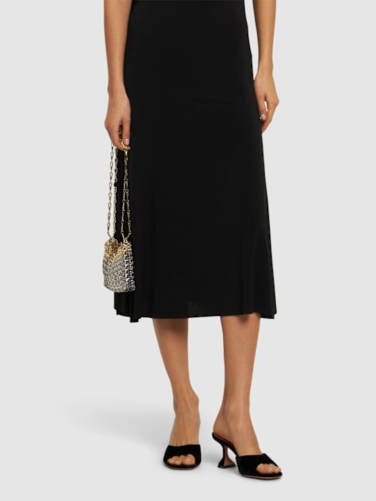 Amina Muaddi: 70mm Lupita velvet slippers - women_1 | Luisa Via Roma