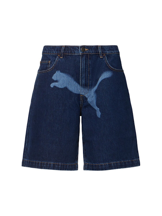 PUMA: A$AP Rocky denim shorts - men_0 | Luisa Via Roma