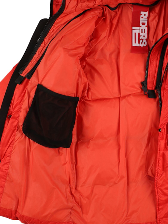 Ai Riders: Water repellent nylon down jacket - Red - kids-boys_3 | Luisa Via Roma