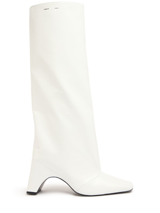 Coperni: 85mm Gloss Bridge leather boots - women_0 | Luisa Via Roma