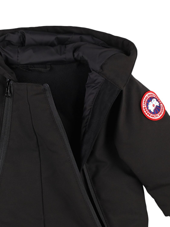 Canada Goose: フーデッドダウンロンパース - kids-girls_1 | Luisa Via Roma