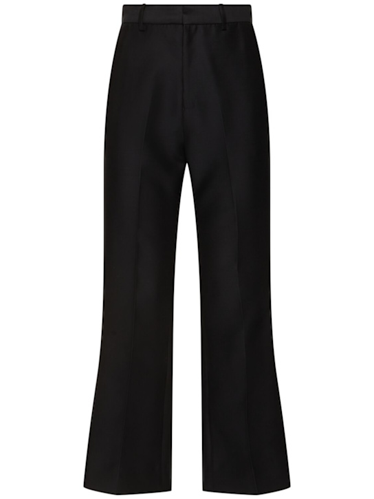 Bite Studios: Credo wool & silk bootcut pants - Black - women_0 | Luisa Via Roma