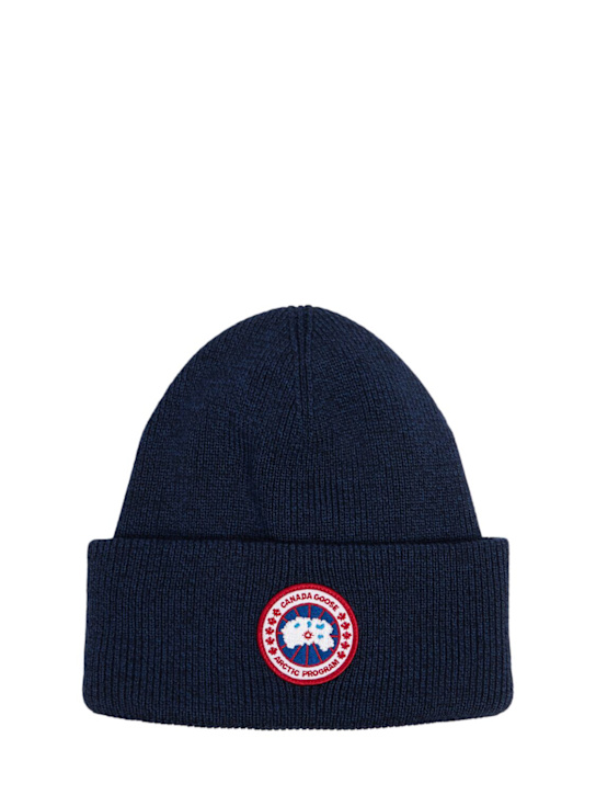 Canada Goose: Logo wool beanie - kids-boys_0 | Luisa Via Roma