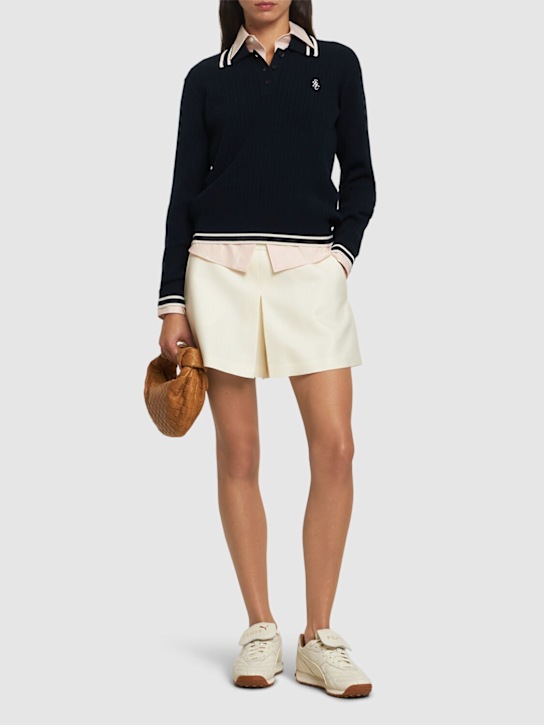 Sporty & Rich: SRC ケーブルニットポロ - women_1 | Luisa Via Roma