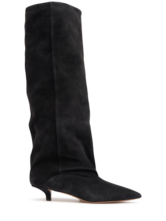 Paris Texas: 35mm Ines suede tall boots - women_0 | Luisa Via Roma
