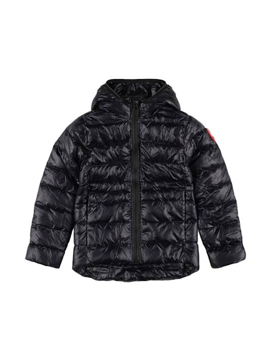 Canada Goose: リサイクルナイロンフーデッドダウンジャケット - kids-boys_0 | Luisa Via Roma