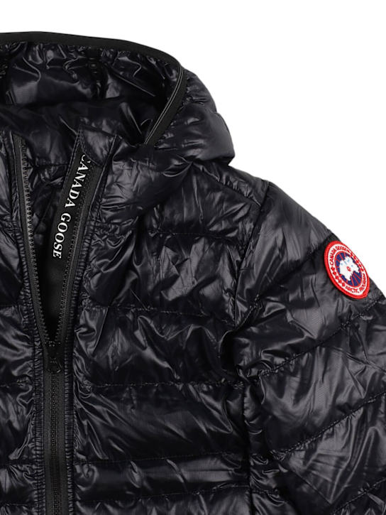 Canada Goose: リサイクルナイロンフーデッドダウンジャケット - kids-boys_1 | Luisa Via Roma