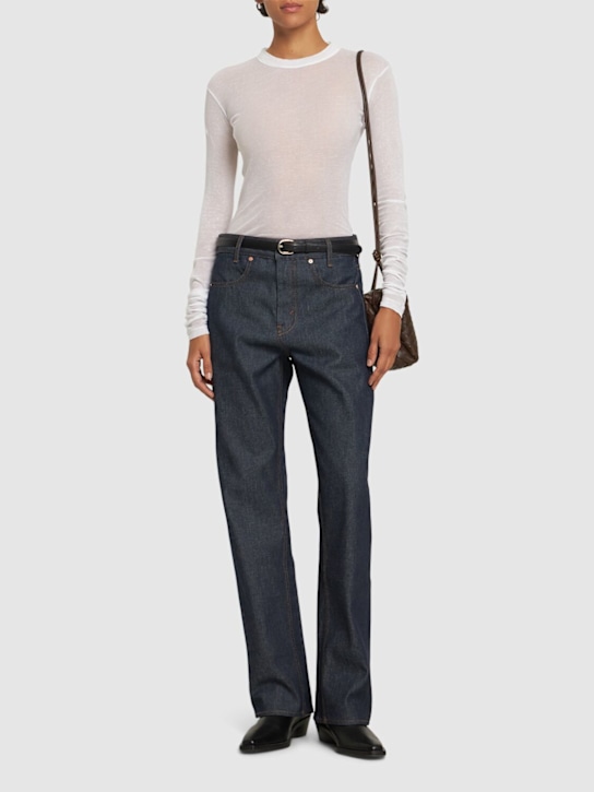 Bite Studios: Jersey long sleeves t-shirt - White - women_1 | Luisa Via Roma