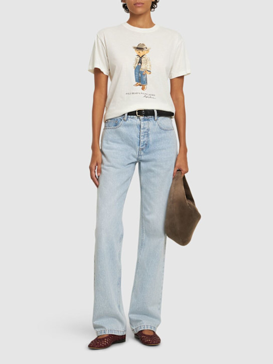 Polo Ralph Lauren: T-shirt en jersey de coton - women_1 | Luisa Via Roma
